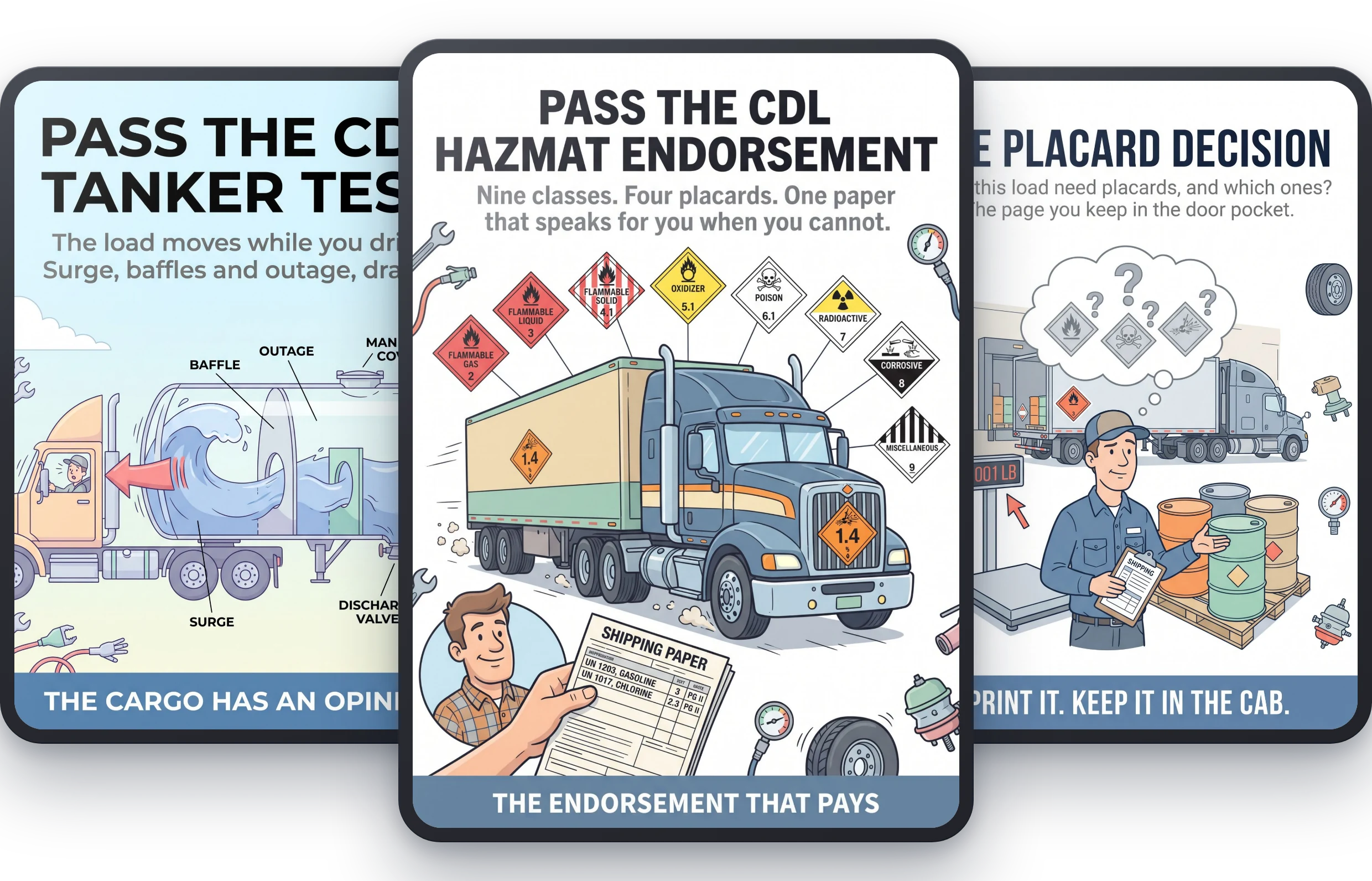 The three books: hazmat, the tanker test and the placard decision